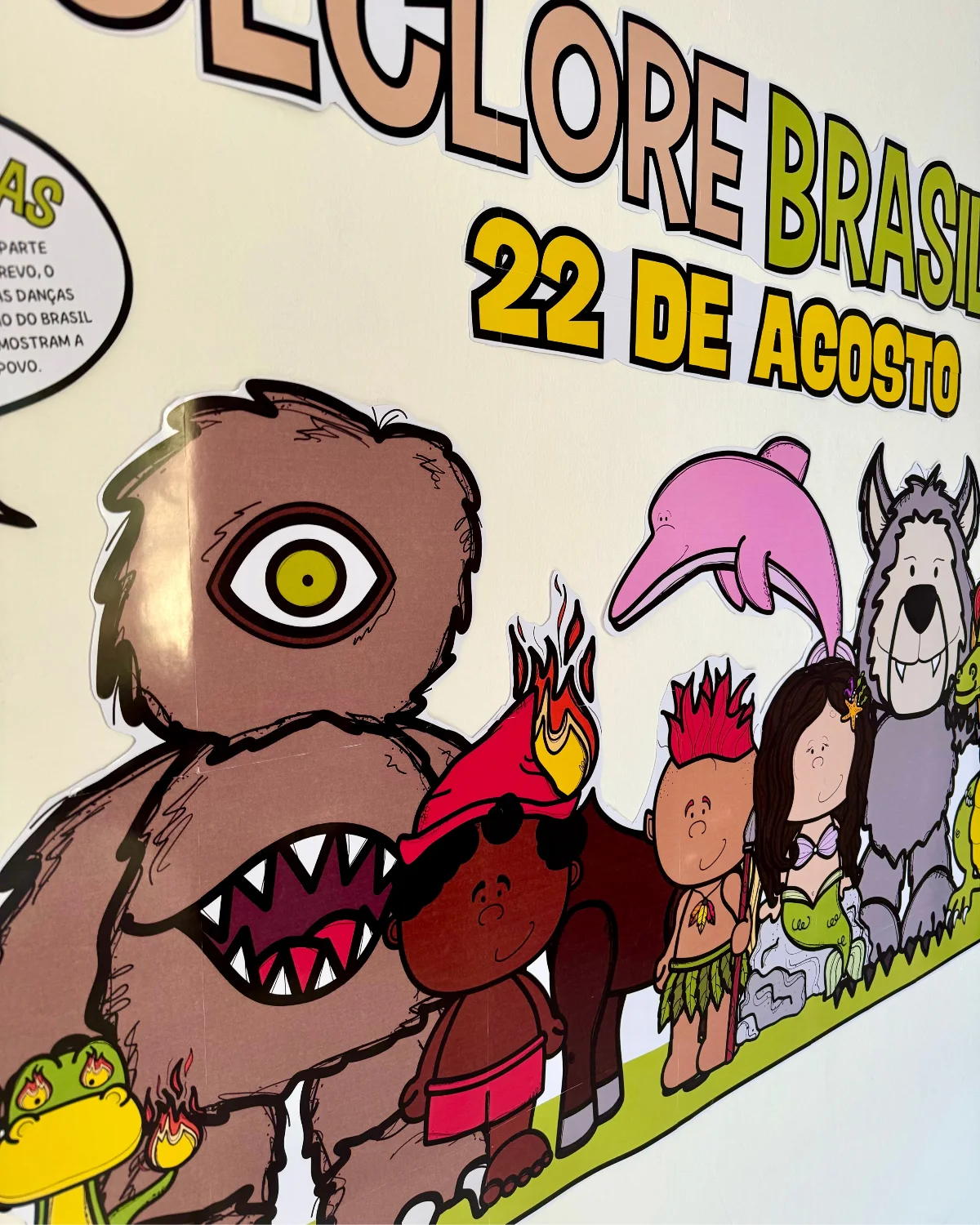 Painel informativo - Folclore Brasileiro — amostra 5: O arquivo já vai ampliado e pronto para impressão em formato PDF