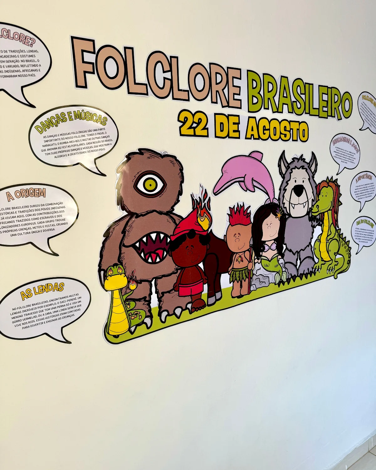 Painel informativo - Folclore Brasileiro — amostra 6: O arquivo já vai ampliado e pronto para impressão em formato PDF