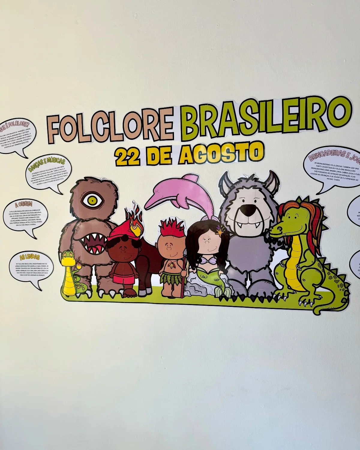 Painel informativo - Folclore Brasileiro — Alfabetização para Educação Infantil: O arquivo já vai ampliado e pronto para…