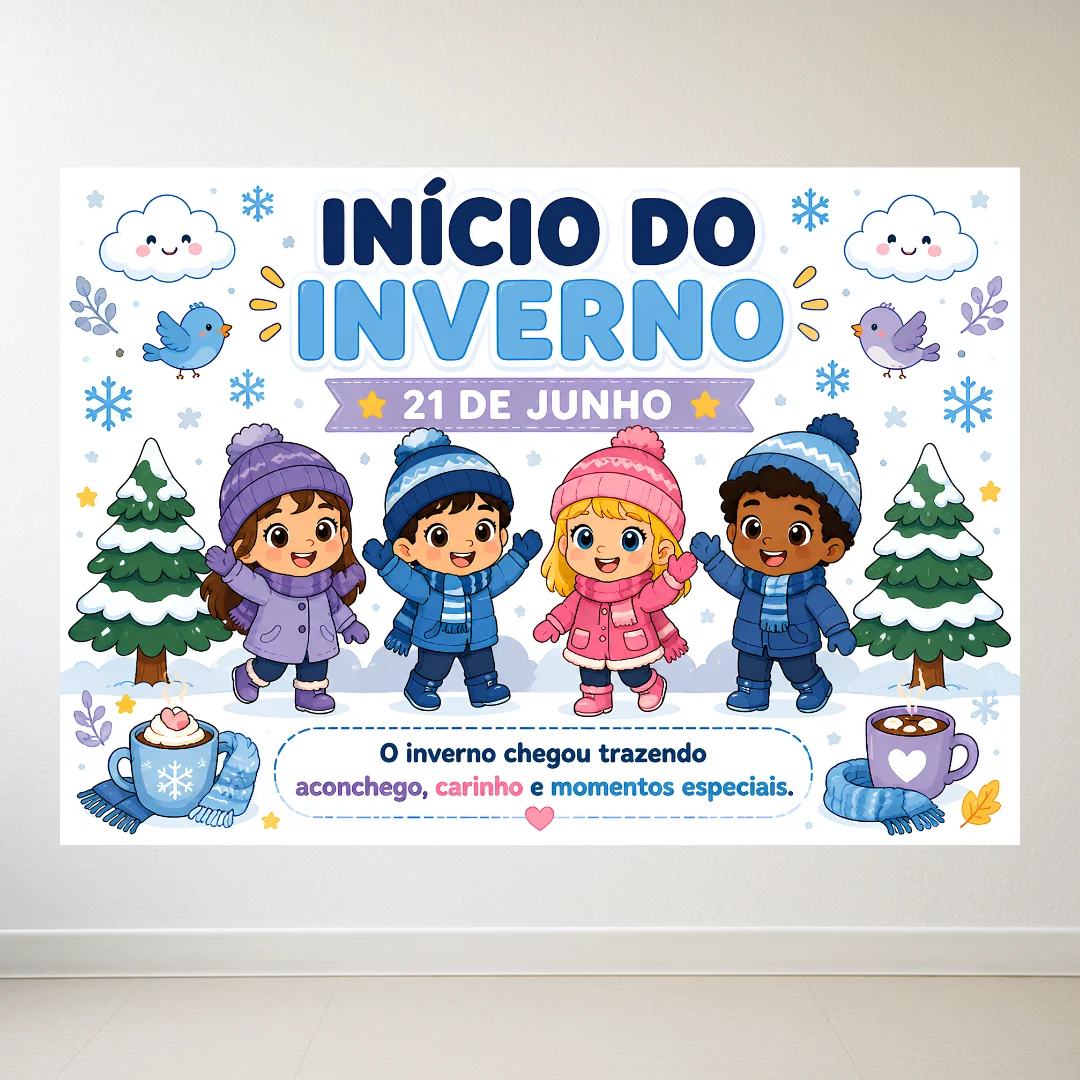 Painel Início do Inverno (2 Tamanhos) – PDF para Imprimir — amostra 2: Acolha a nova estação com o Painel de Inverno Painel Início do Inverno (2 Tamanhos) – PDF para Imprimir — amostra 2: Acolha a nova estação com o Painel de Inverno