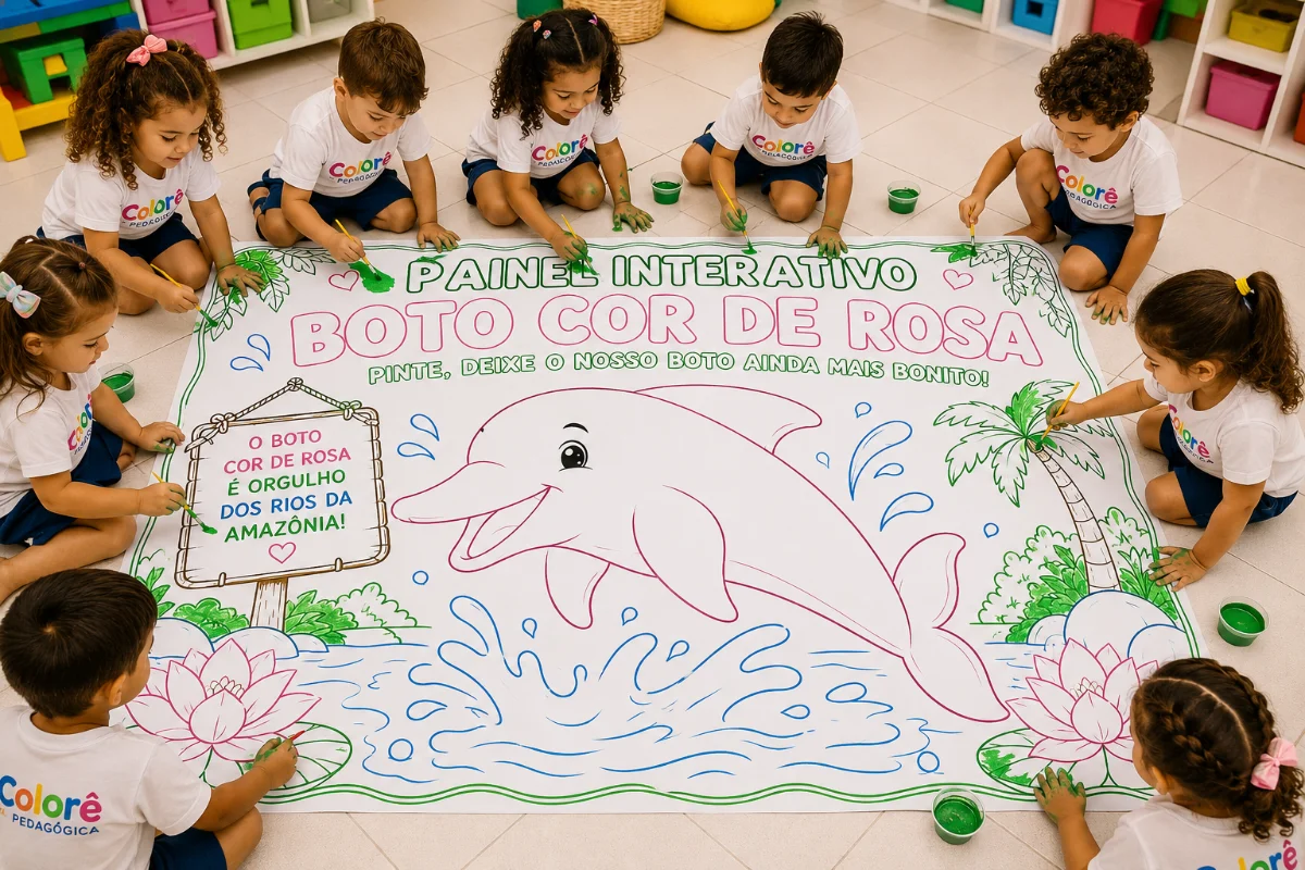 🌸🐬 PAINEL INTERATIVO – BOTO-COR-DE-ROSA 🐬🌿 — Alfabetização para Educação Infantil: 🌸🐬 PAINEL INTERATIVO –…
