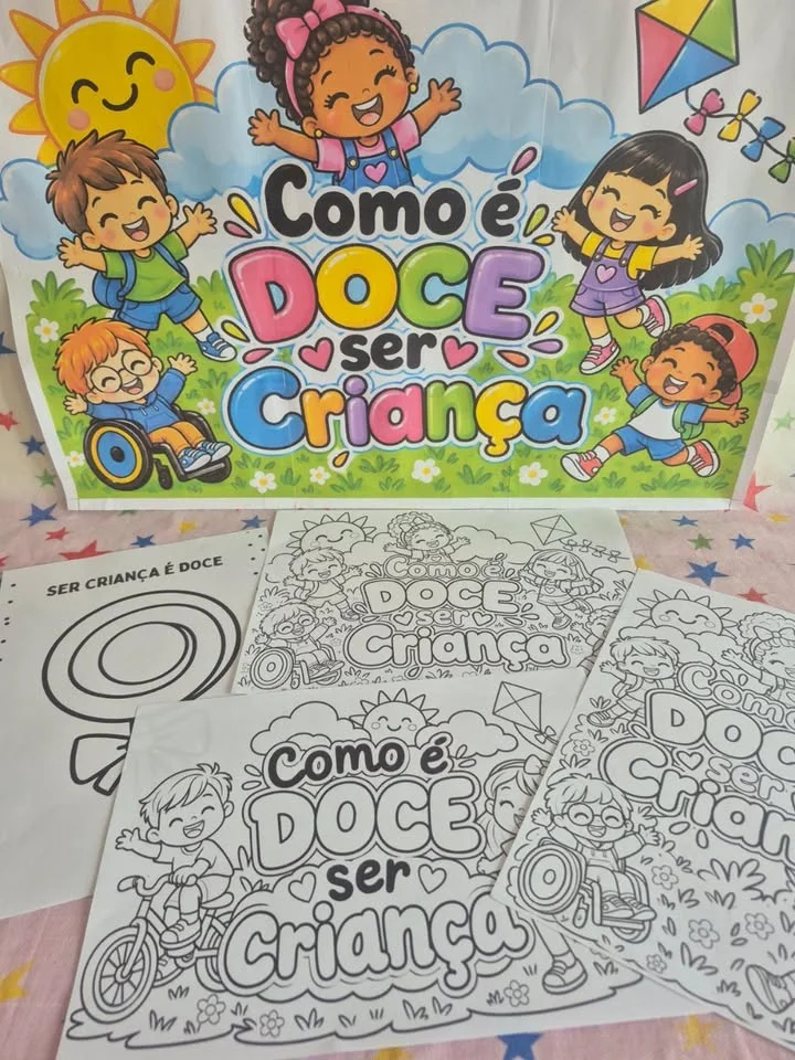 🎈Painel Interativo "Como é Doce Ser Criança"e atividade de colorir🎈 — amostra 5: 🌟Transforme a sua sala de aula ou o…