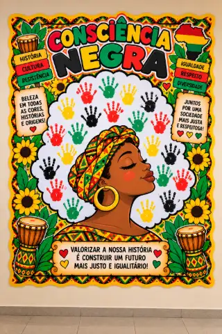 Painel Interativo Consciência Negra  19 folhas — capa do material