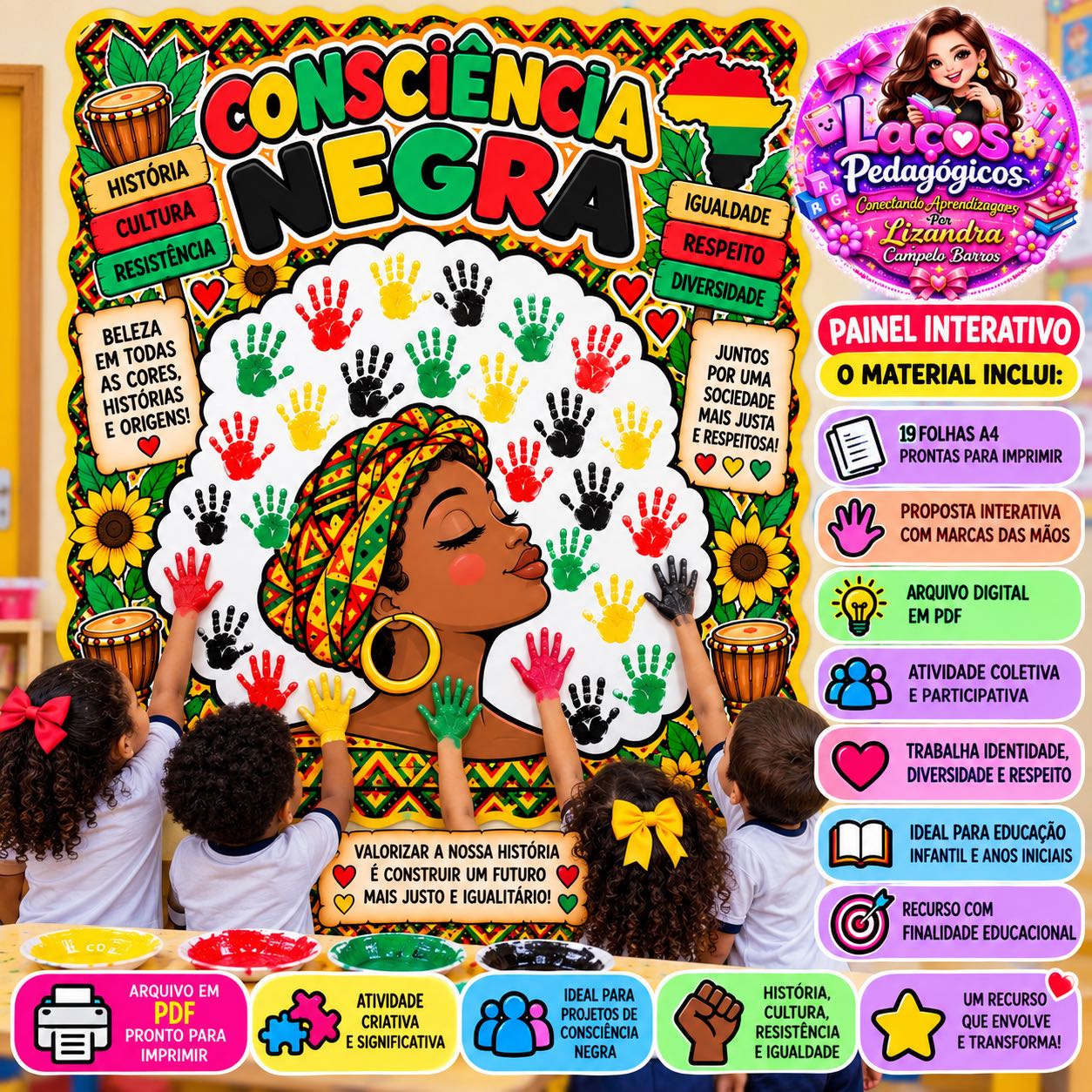 Painel Interativo Consciência Negra – Atividade Coletiva — capa do material