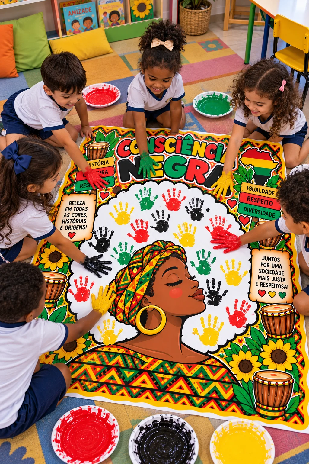Painel Interativo – Consciência Negra para Atividade coletiva — amostra 2: Um lindo Painel Interativo com o tema…