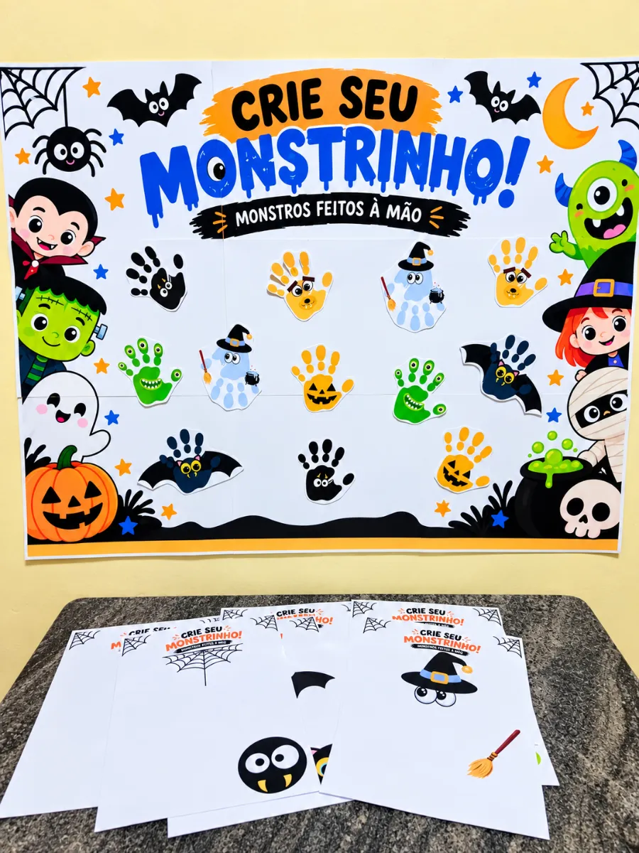 Painel Interativo de Halloween – Educação infantil e 1° ano — amostra 3: Painel Interativo Halloween Recurso pedagógico…