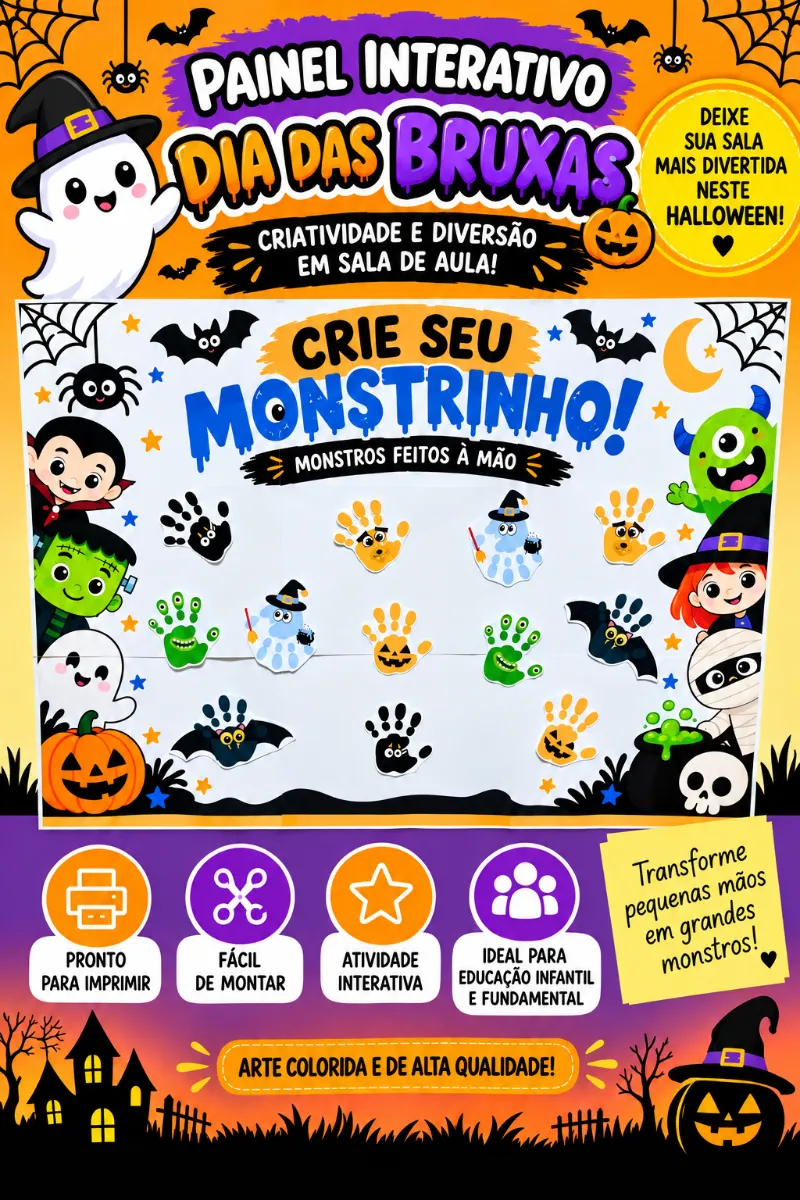 Painel Interativo de Halloween – Educação infantil e 1° ano — Atividades para Educação Infantil: Painel Interativo…