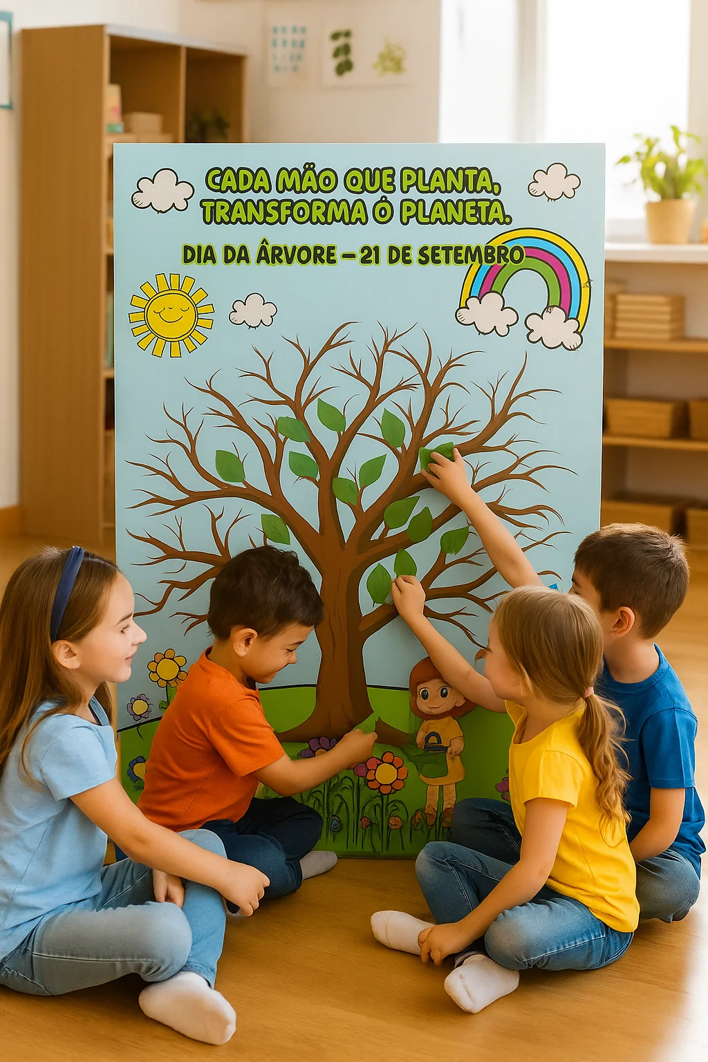 Painel interativo dia da árvore – PDF para Imprimir — amostra 4: Incentive o cuidado com o meio ambiente de forma lúdica e…