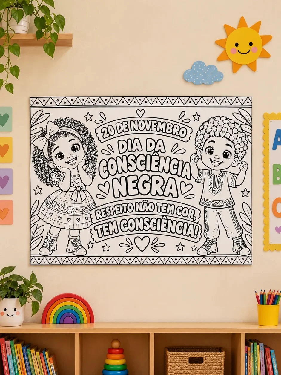 Painel Interativo Dia da Consciência Negra em pdf — amostra 1: 🏫 COMO UTILIZAR O MATERIAL?