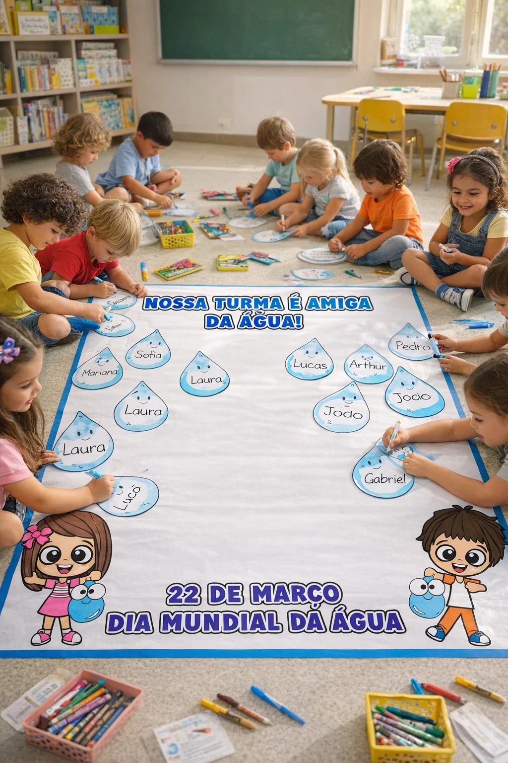 PAINEL INTERATIVO DIA MUNDIAL DA ÁGUA — Ciências para Educação Infantil: “NOSSA TURMA É AMIGA DA ÁGUA