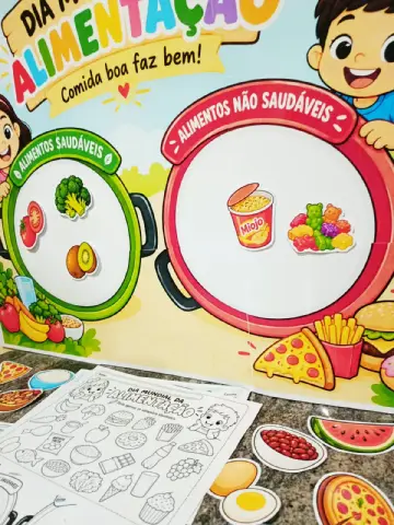 Painel Interativo – Dia Mundial da Alimentação — amostra 1: Recurso lúdico para trabalhar o Dia Mundial da Alimentação,…