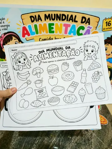 Painel Interativo – Dia Mundial da Alimentação — amostra 2: Recurso lúdico para trabalhar o Dia Mundial da Alimentação,…