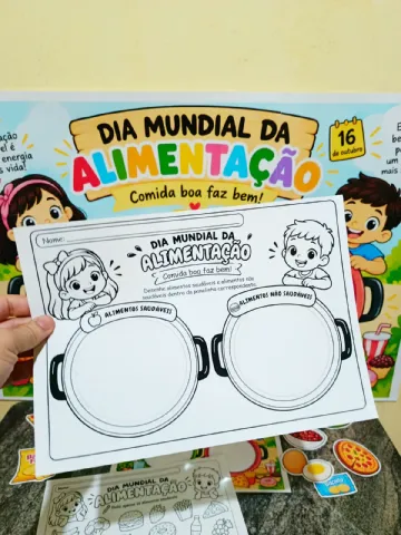 Painel Interativo – Dia Mundial da Alimentação — amostra 3: Recurso lúdico para trabalhar o Dia Mundial da Alimentação,…
