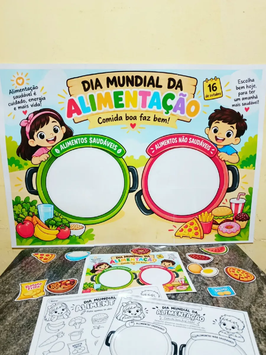 Painel Interativo – Dia Mundial da Alimentação — Português para Educação Infantil: Recurso lúdico para trabalhar o Dia…