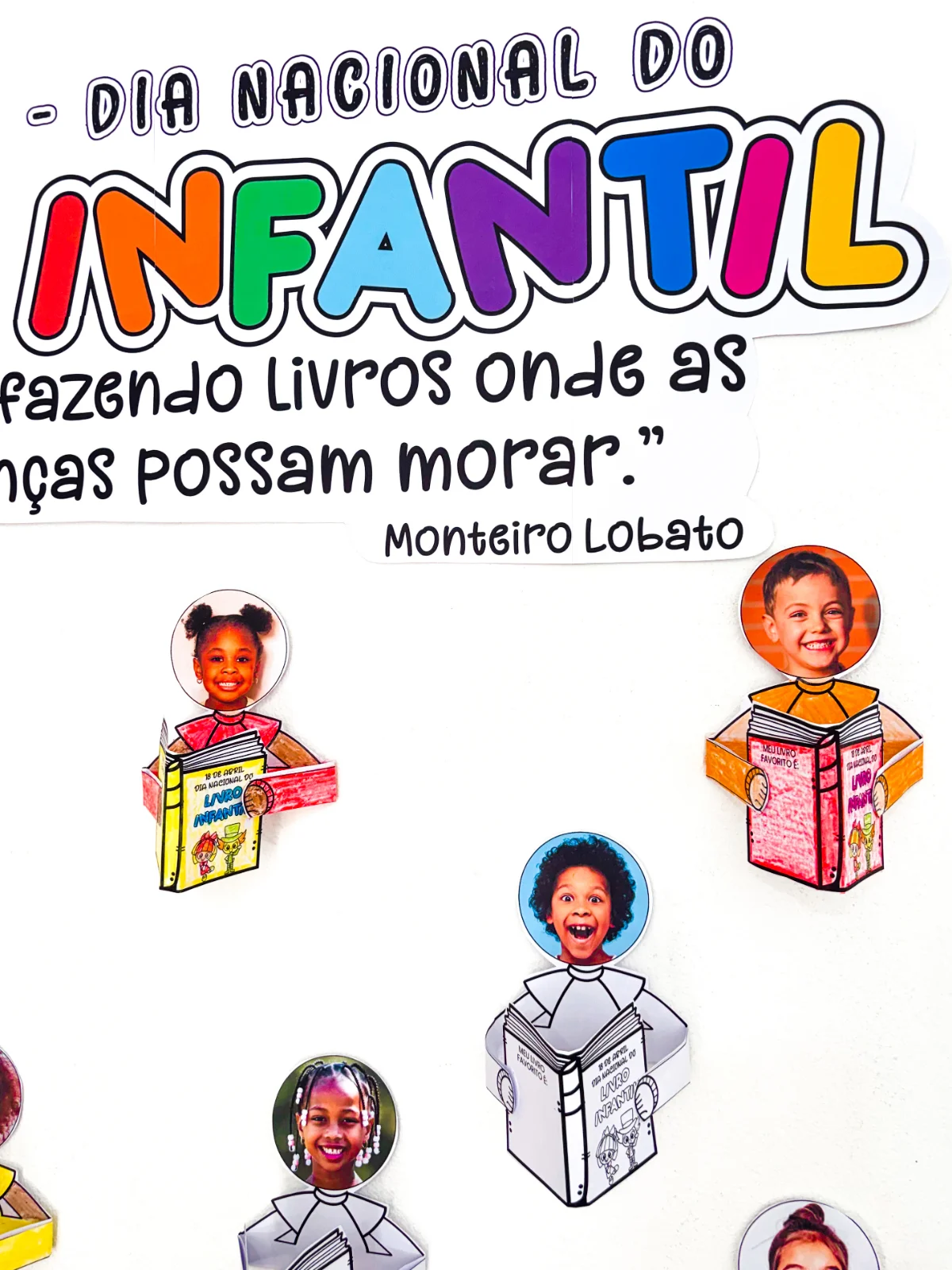 Painel Interativo Dia Nacional do Livro – Material Pedagógico — amostra 3: E esse painel vai além da decoração