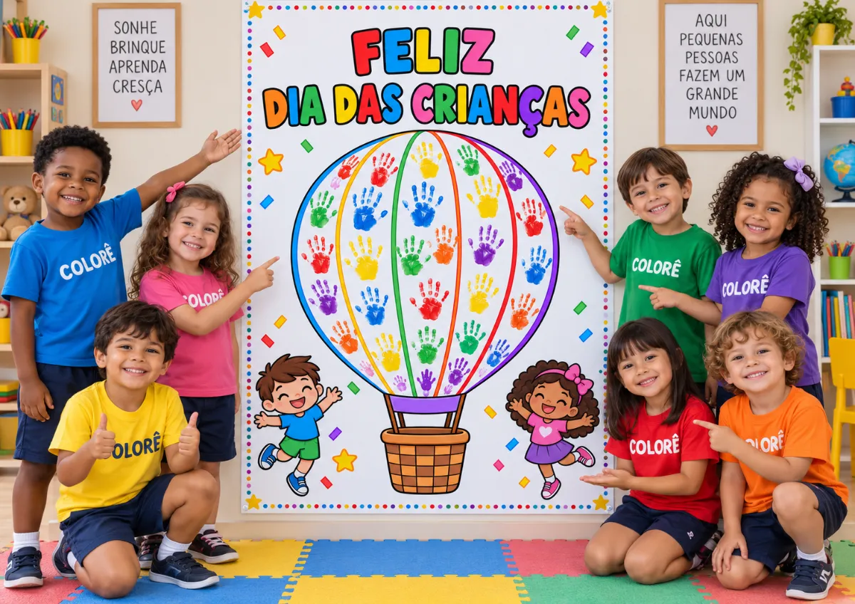 🎈 PAINEL INTERATIVO — FELIZ DIA DAS — amostra 2: PAINEL INTERATIVO — FELIZ DIA DAS CRIANÇAS 🎈 Comemore o Dia das Crianças…