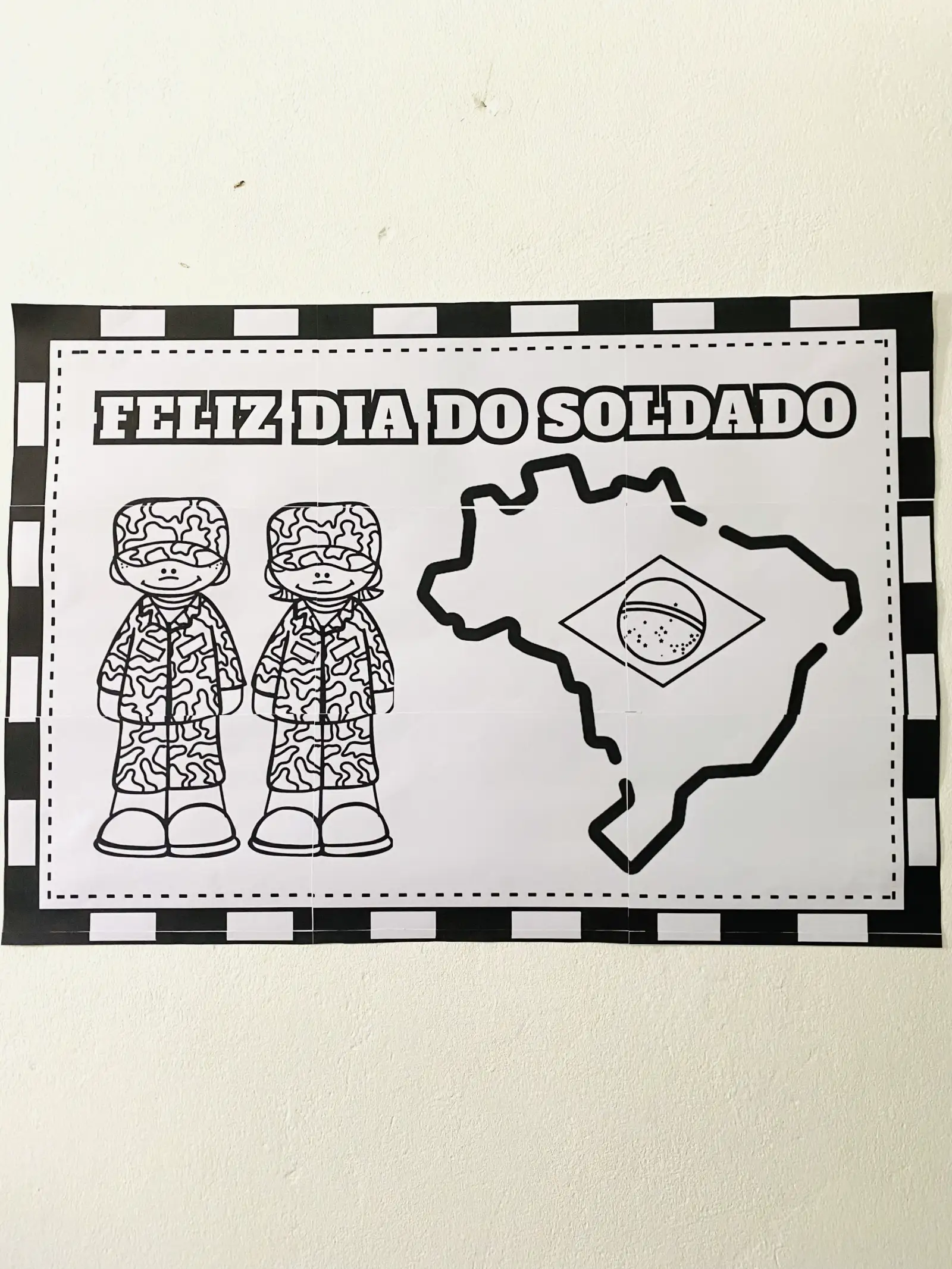 PAINEL INTERATIVO – FELIZ DIA DO SOLDADO 🇧🇷🪖 — amostra 2: Painel Interativo Feliz Dia do Soldado, com elementos para…