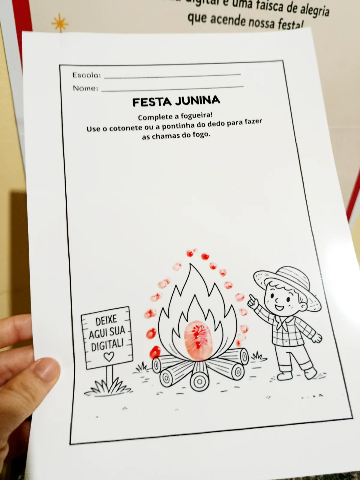 Painel Interativo Festa Junina — amostra 3: PAINEL INTERATIVO – NOSSA FOGUEIRA DA TURMA Uma proposta simples, mas cheia de…