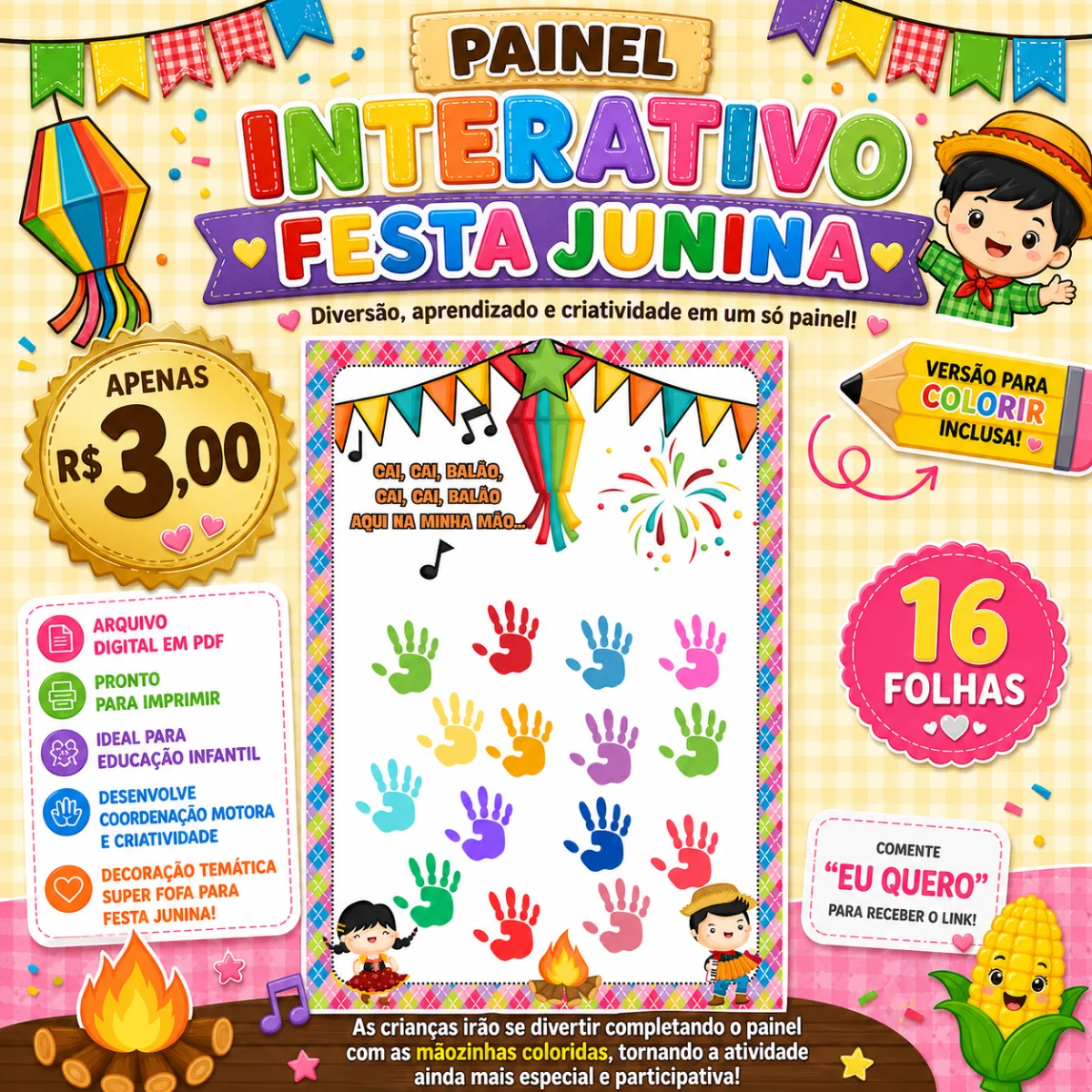 Painel Interativo Festa Juninag — capa do material
