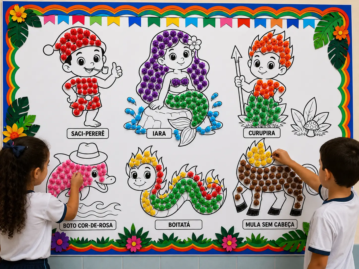 PAINEL INTERATIVO – FOLCLORE BRASILEIRO ✨🌿 — Datas comemorativas para Educação Infantil: Uma atividade linda, divertida e…