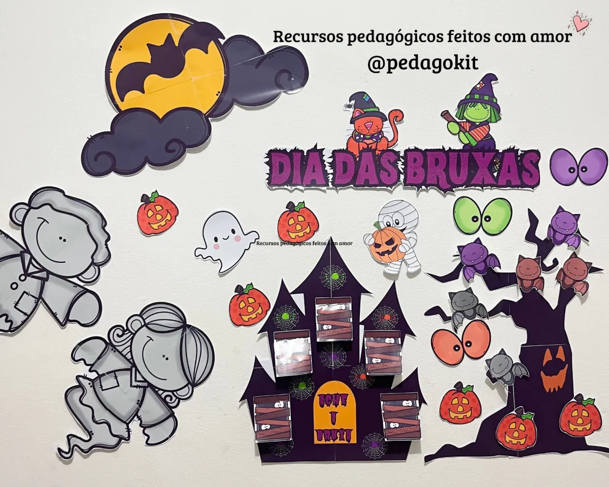 Painel interativo halloween — Atividades para Todas as séries: Painel interativo halloween, com diversos elementos pra você…