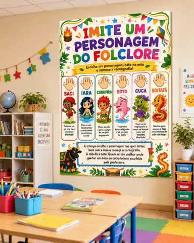Painel Interativo Imite um Personagem do Folclore — amostra 1: 👉Que tal trabalhar o Folclore Brasileiro de uma forma… Painel Interativo Imite um Personagem do Folclore — amostra 1: 👉Que tal trabalhar o Folclore Brasileiro de uma forma…