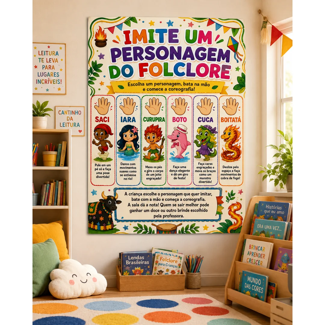 Painel Interativo – Imite um Personagem do Folclore! — Português para Educação Infantil: Painel Interativo – Imite um…