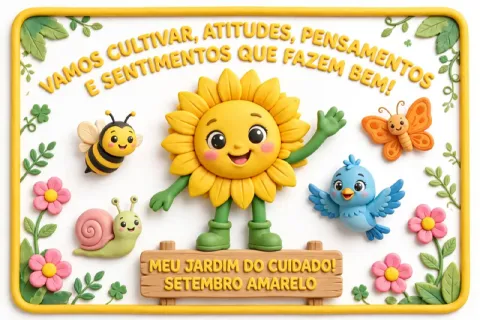 Painel Interativo Meu Jardim do Cuidado - Setembro Amarelo — amostra 1: 💛🌻 SETEMBRO AMARELO NA PRÁTICA, COM ACOLHIMENTO E…