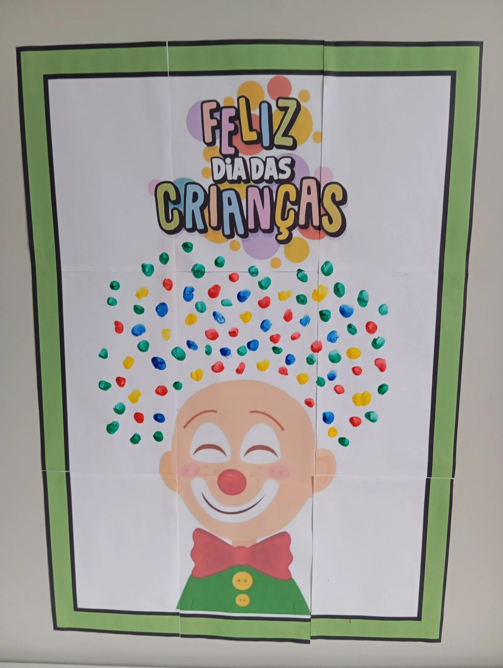 Painel Interativo Palhacinho do Dia das Crianças para Colorir — amostra 1: Transforme o Dia das Crianças em um momento de…