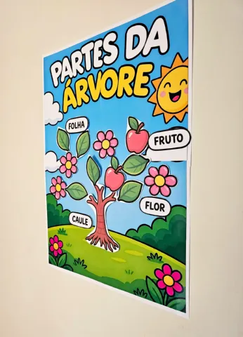 Painel Interativo Partes da Árvore para Educação Infantil — capa do material