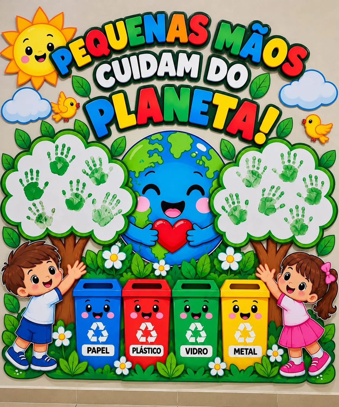 PAINEL INTERATIVO — PEQUENAS MÃOS CUIDAM DO PLANETA! — capa do material