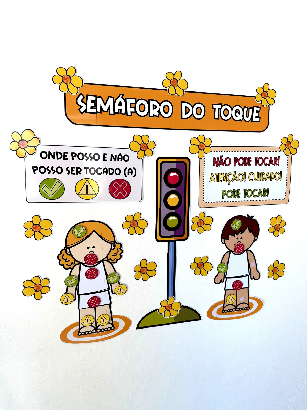 Painel interativo Semáforo do Toque — amostra 4: Painel interativo Semáforo do Toque, para trabalhar o tema “Dia Nacional…