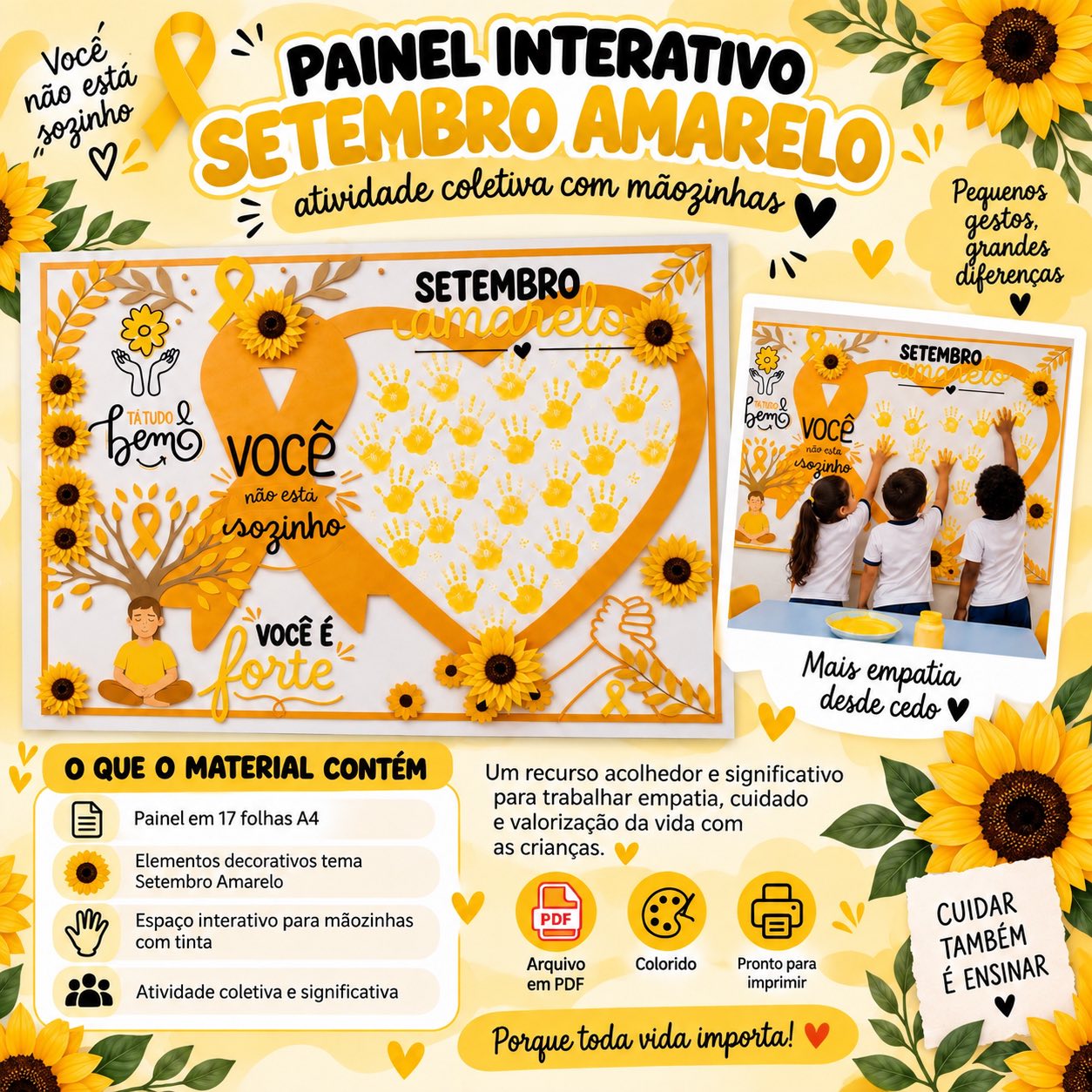 Painel Interativo Setembro Amarelo Anos Iniciais — capa do material