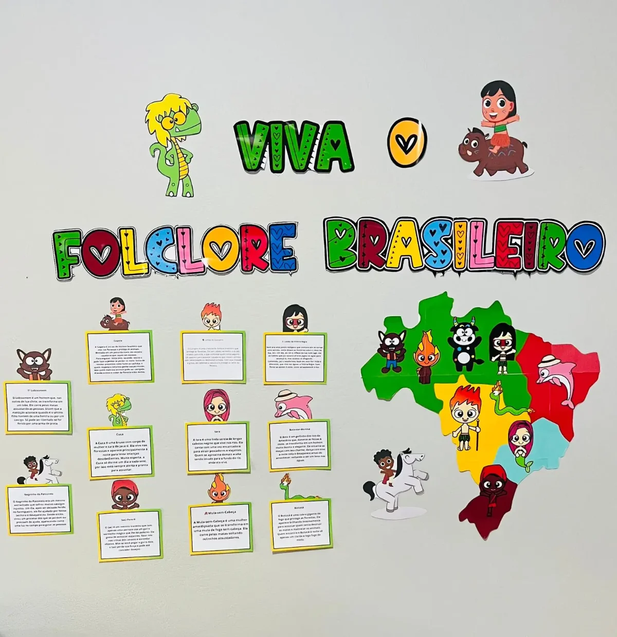 Painel Interativo Viva o Folclore Brasileiro com Mapa e Fichas de — Português para Educação Infantil: Valorize a cultura…