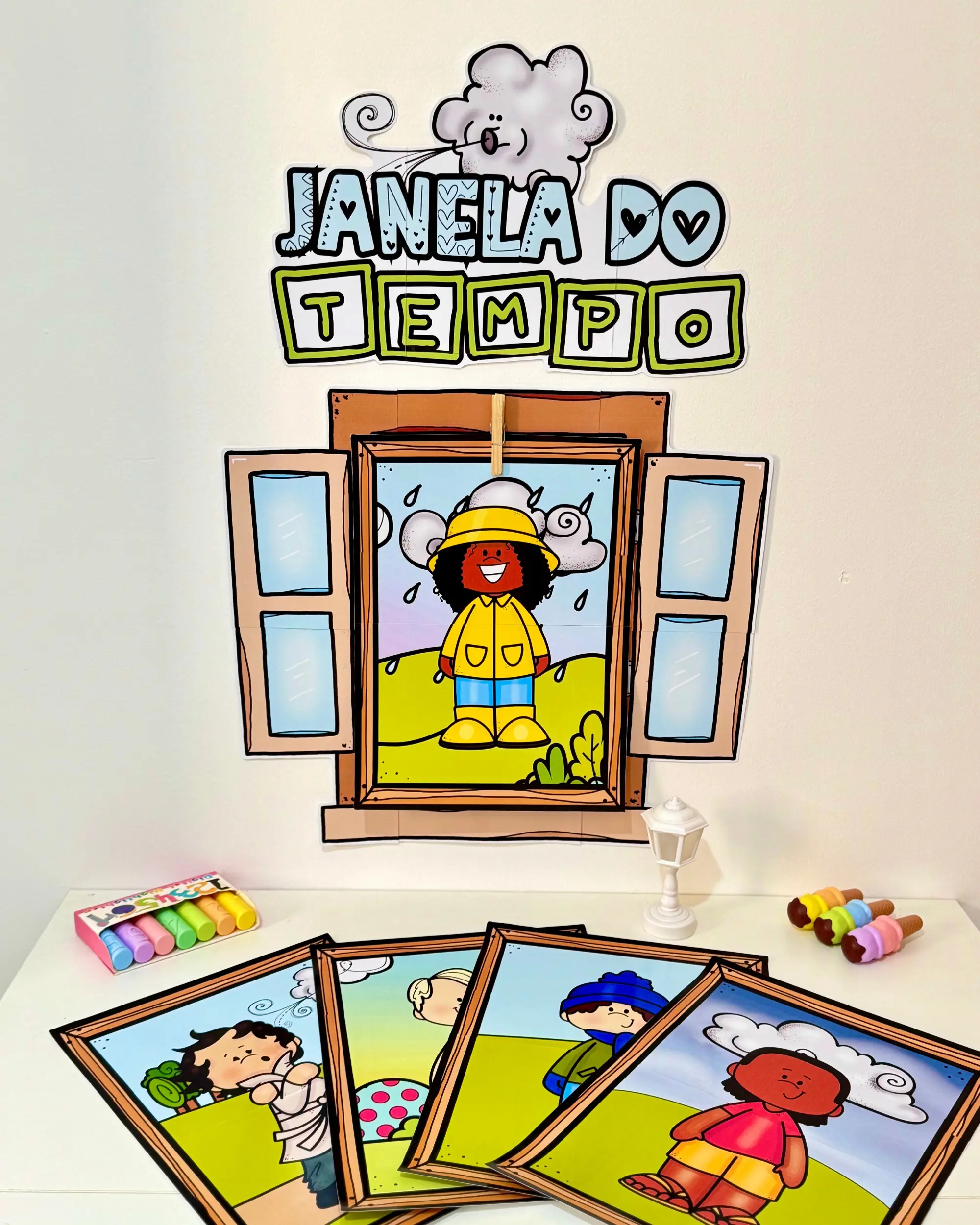 Painel Janela do Tempo para Educação Infantil | Rotina Escolar — amostra 5: Torne o momento de observar e conversar sobre o…
