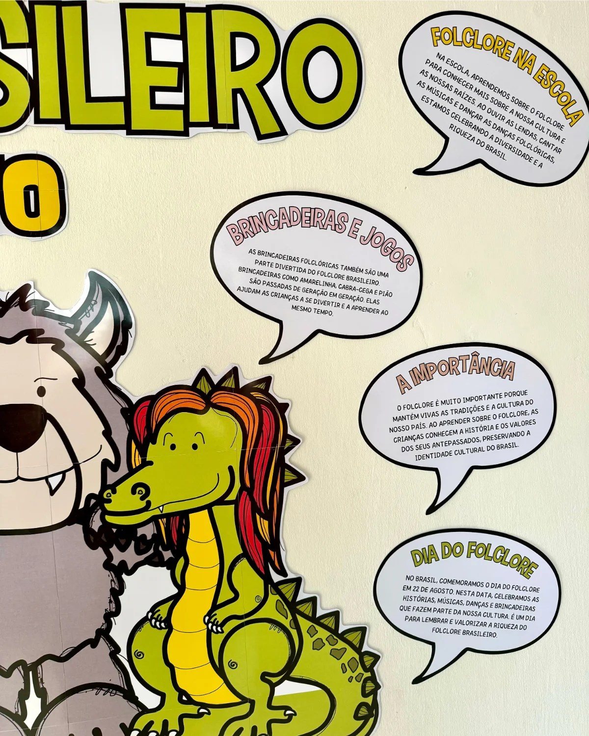 Painel lendas do Folclore Brasileiro — amostra 1: Painel informativo tema Folclore Brasileiro