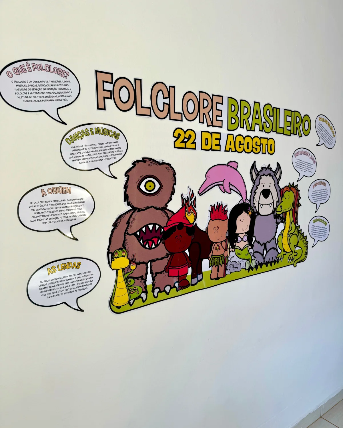 Painel lendas do Folclore Brasileiro — amostra 5: Painel informativo tema Folclore Brasileiro