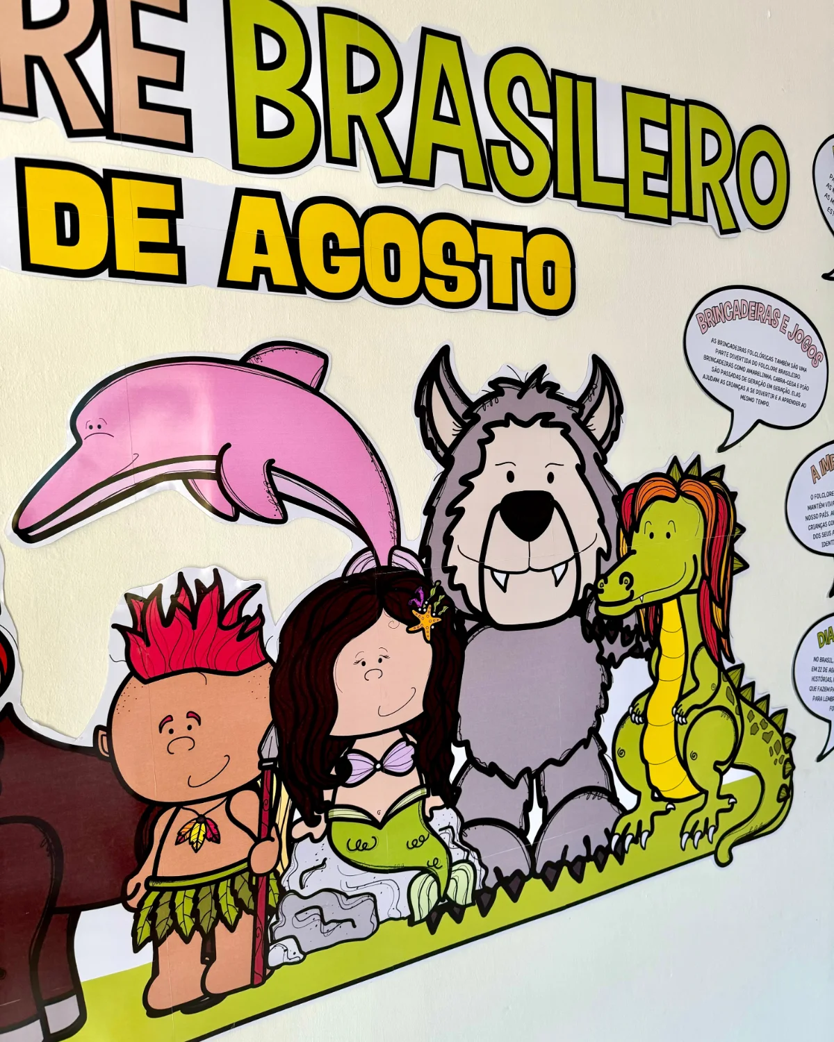 Painel lendas do Folclore Brasileiro — Alfabetização para Educação Infantil: Painel informativo tema Folclore Brasileiro