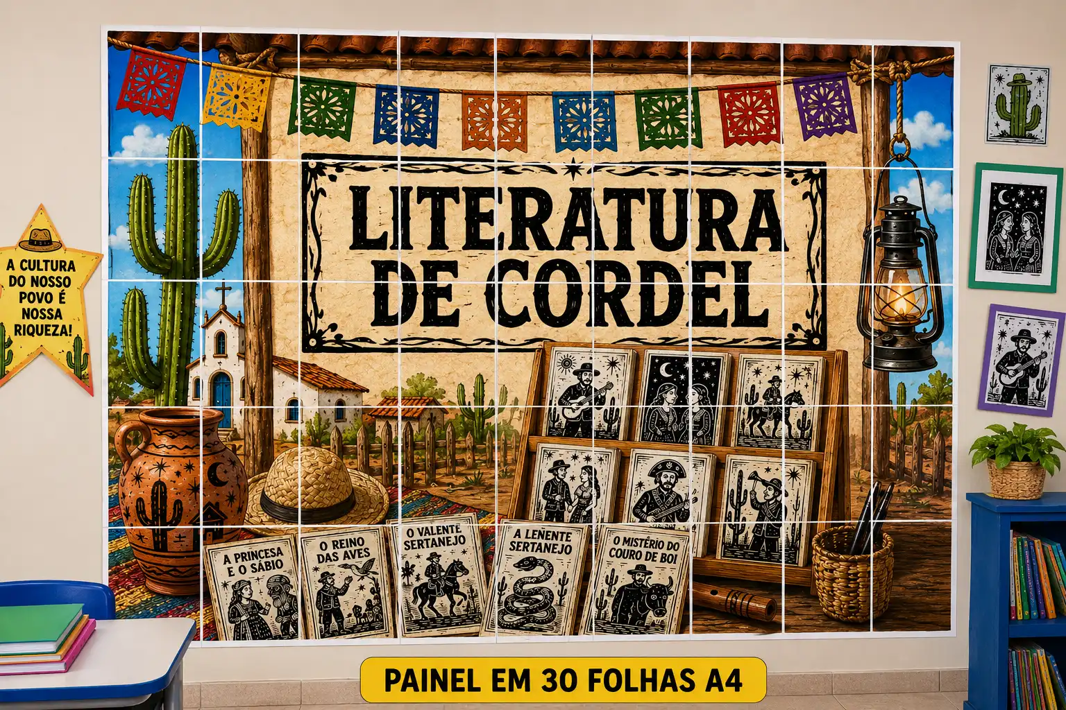 🌵📚 PAINEL LITERATURA DE CORDEL – 30 FOLHAS A4 📚🌵 — amostra 4: 🌵📚 PAINEL LITERATURA DE CORDEL – 30 FOLHAS A4 📚🌵Leve…