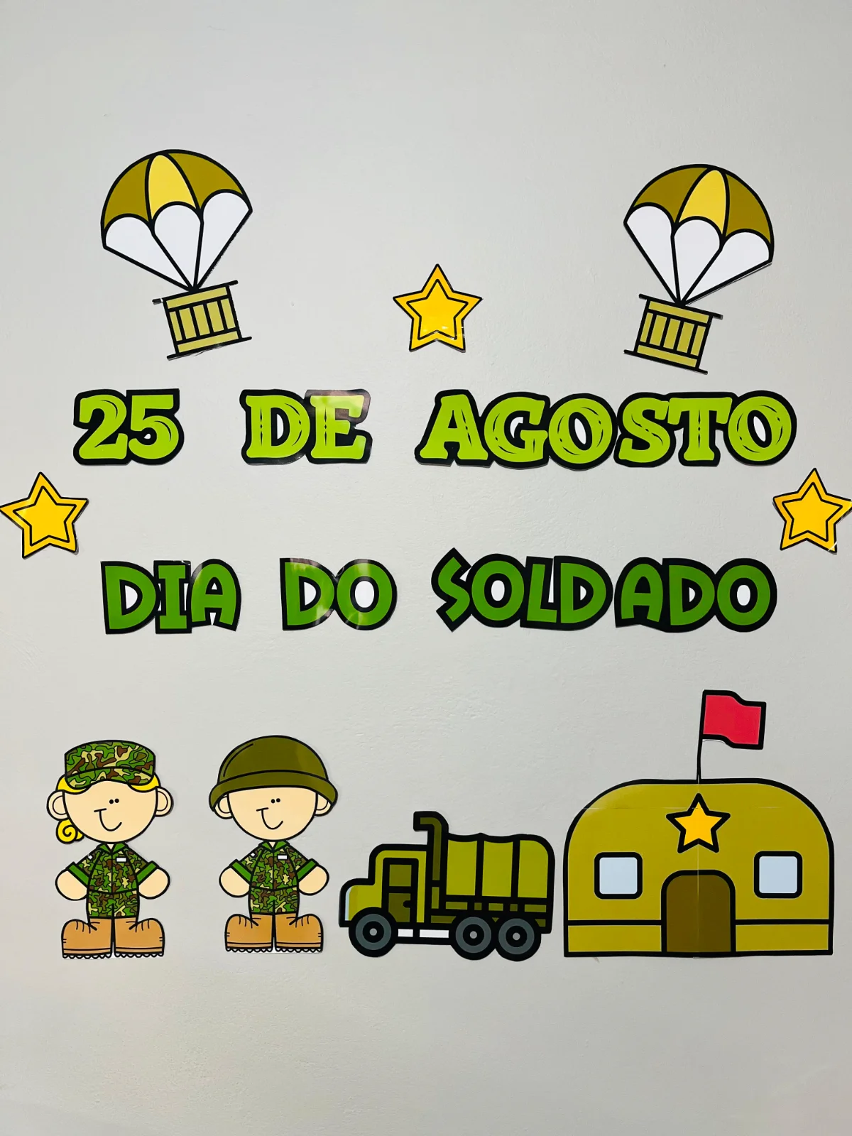 PAINEL LÚDICO DIA DO SOLDADO - ANOS INICIAIS — amostra 5: Painel Dia do Soldado 🌟Vamos homenagear quem protege a pátria…