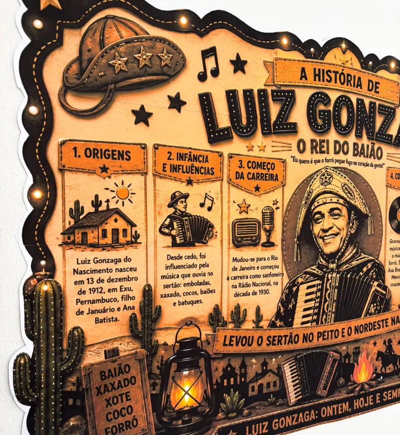 Painel Luiz Gonzaga: História e Cultura Nordestina em PDF — amostra 1: Painel Luiz Gonzaga para explorar história e música