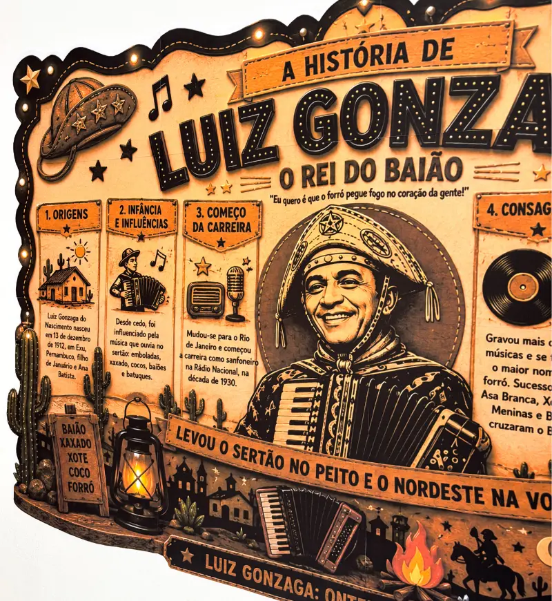 Painel Luiz Gonzaga: História e Cultura Nordestina em PDF — amostra 2: O que vem no material