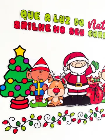 Painel Luz do Natal para Imprimir em PDF – Decoração para Escola — amostra 2: Painel Luz do Natal em PDF com 40 páginas…