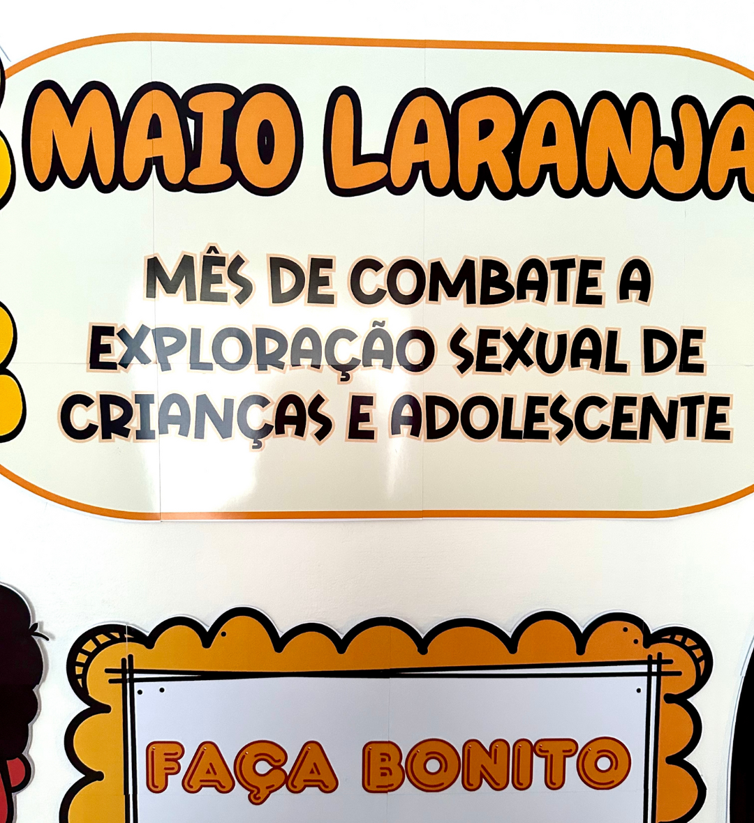 Painel Maio Laranja em PDF para Educação Infantil — amostra 2: O que vem no material