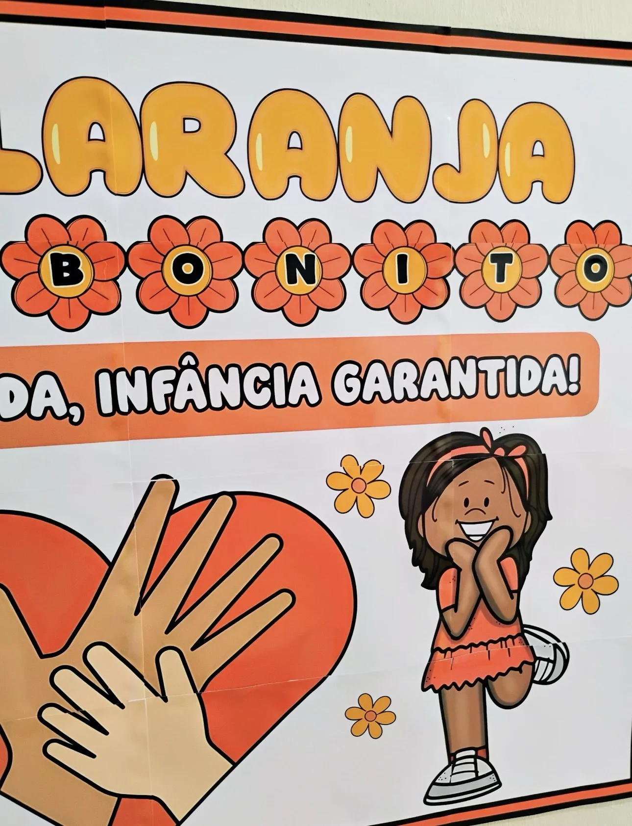 Painel maio laranja faça bonito — amostra 2: Painel Maio Laranja – “Criança Protegida, Infância Garantida” Painel temático…