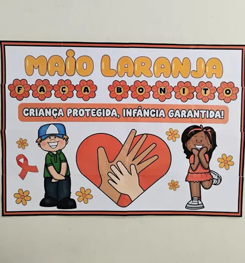 Painel maio laranja faça bonito — capa do material