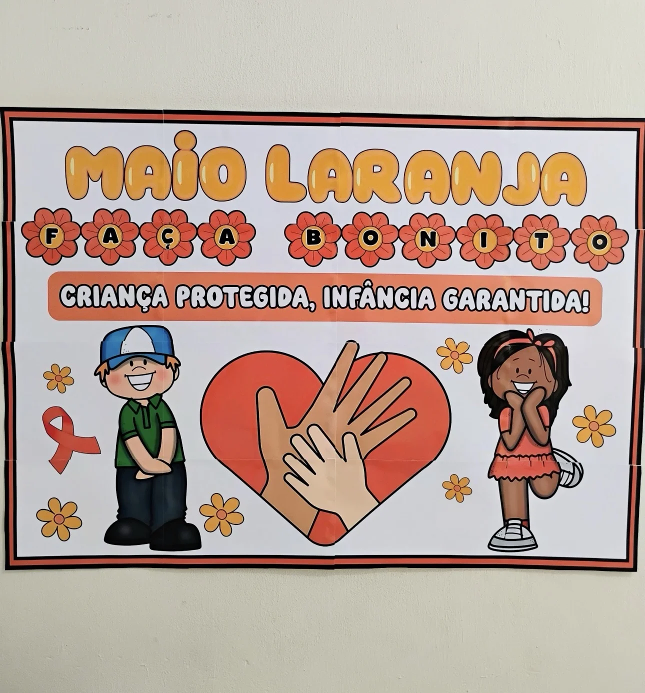 Painel maio laranja faça bonito — Datas comemorativas para Educação Infantil: Painel Maio Laranja – “Criança Protegida,…