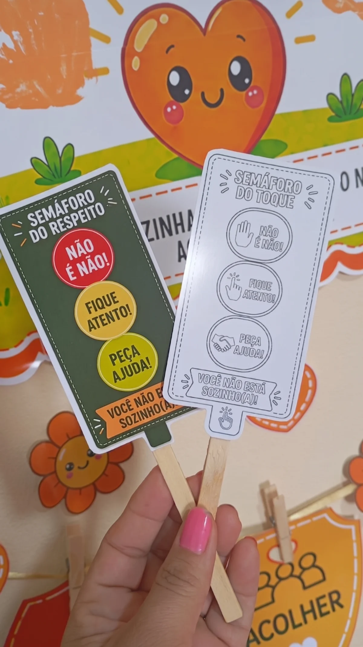 Painel Maio Laranja para Imprimir | Educação Infantil e Ensino Fundamental — amostra 2: Transforme sua sala de aula em um…