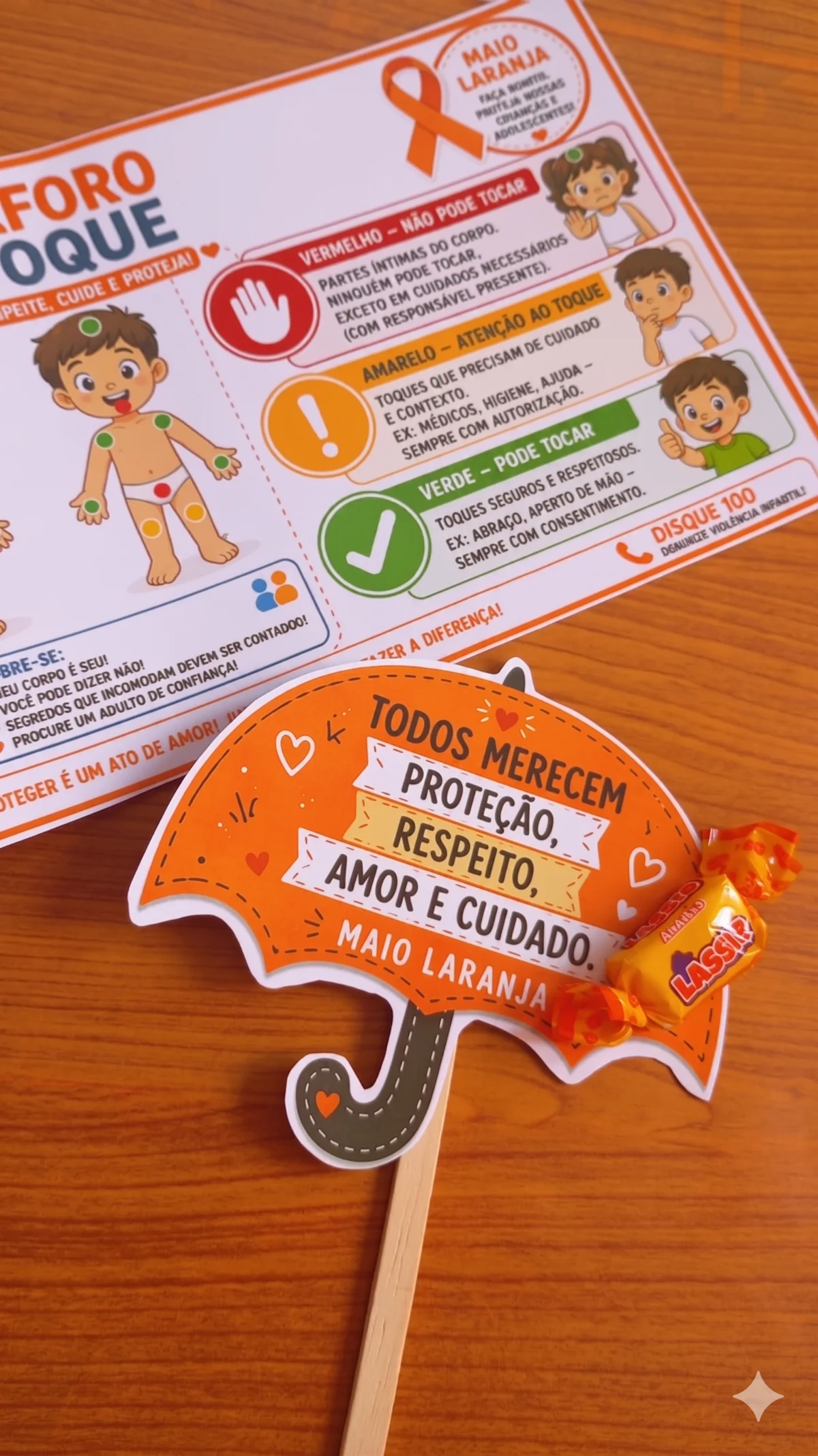 Painel Maio Laranja para Imprimir | Educação Infantil e Ensino Fundamental — amostra 6: Transforme sua sala de aula em um…