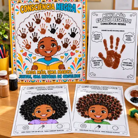 Painél Mãozinhas Consciência Negra – Atividades — capa do material